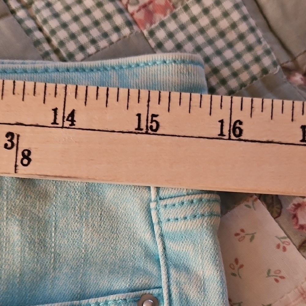 Chip & Pepper-Stonewashed Mint/Blue Green Shorts- Size 30 - Picture 3 of 8